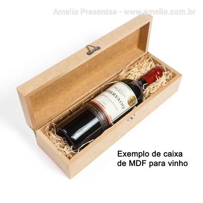 Vinho Francês Premier Pinot na caixa de MDF