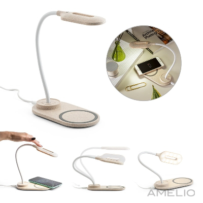 Luminária de mesa com carregador wireless