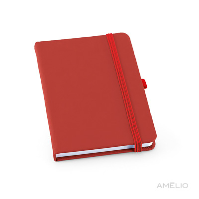 Caderno A6 capa dura couro sintético