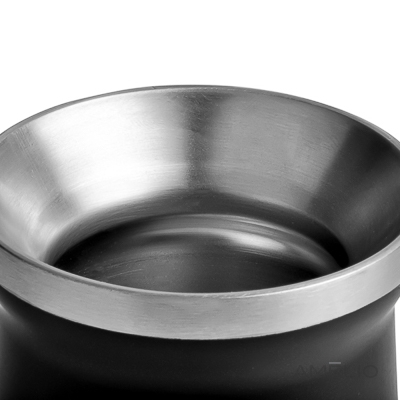 Cuia Térmica Em Aço Inox - Preto - 300Ml