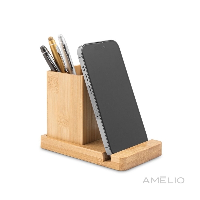 Conjunto de secretária com suporte para celular e copo