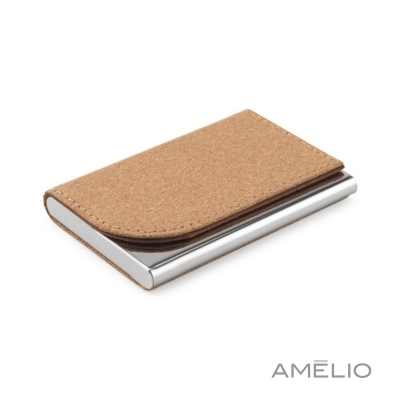 Conjunto com porta-cartões e chaveiro de cortiça