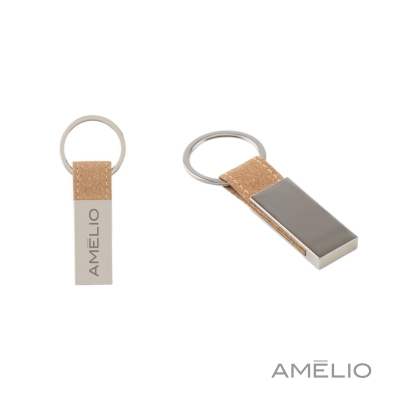 Conjunto com porta-cartões e chaveiro de cortiça