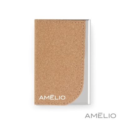 Conjunto com porta-cartões e chaveiro de cortiça