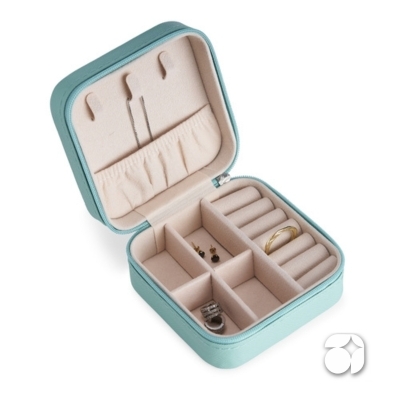 Porta-joias em couro sintético