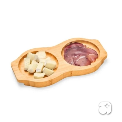 Petisqueira 2 divisões em bambu