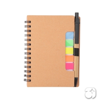 Bloco de Anotações com Autoadesivos e Caneta