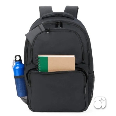 Mochila preta em poliéster 28L