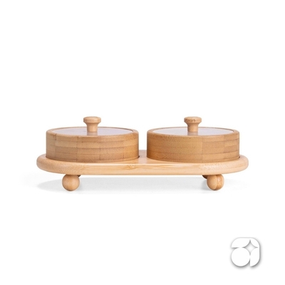 Conjunto Potes Bambu (2 Peças)