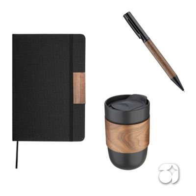 Kit Escritório com detalhes em madeira