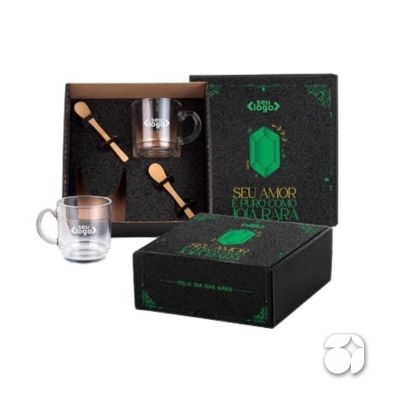 Kit Canecas Com Colheres - 4 Pçs