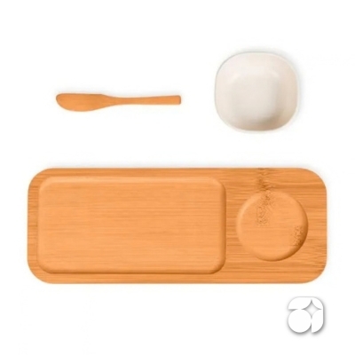 Conjunto petisco em bambu (3 Peças)